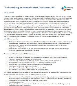 Top Tips for designing for students in secure environments