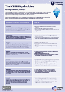 Implementing ICEBERG principles